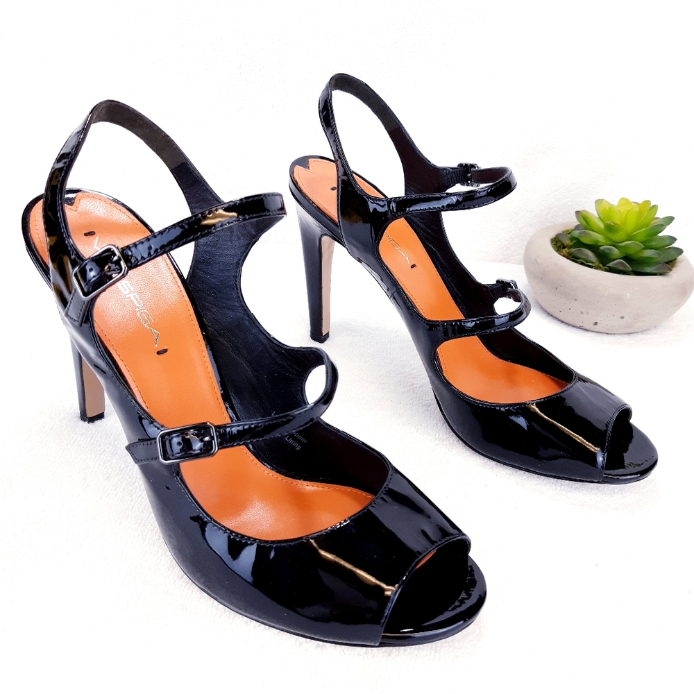 VIA SPIGA ROSEANNE PEEP TOE PUMPS - Picture 8 of 16
